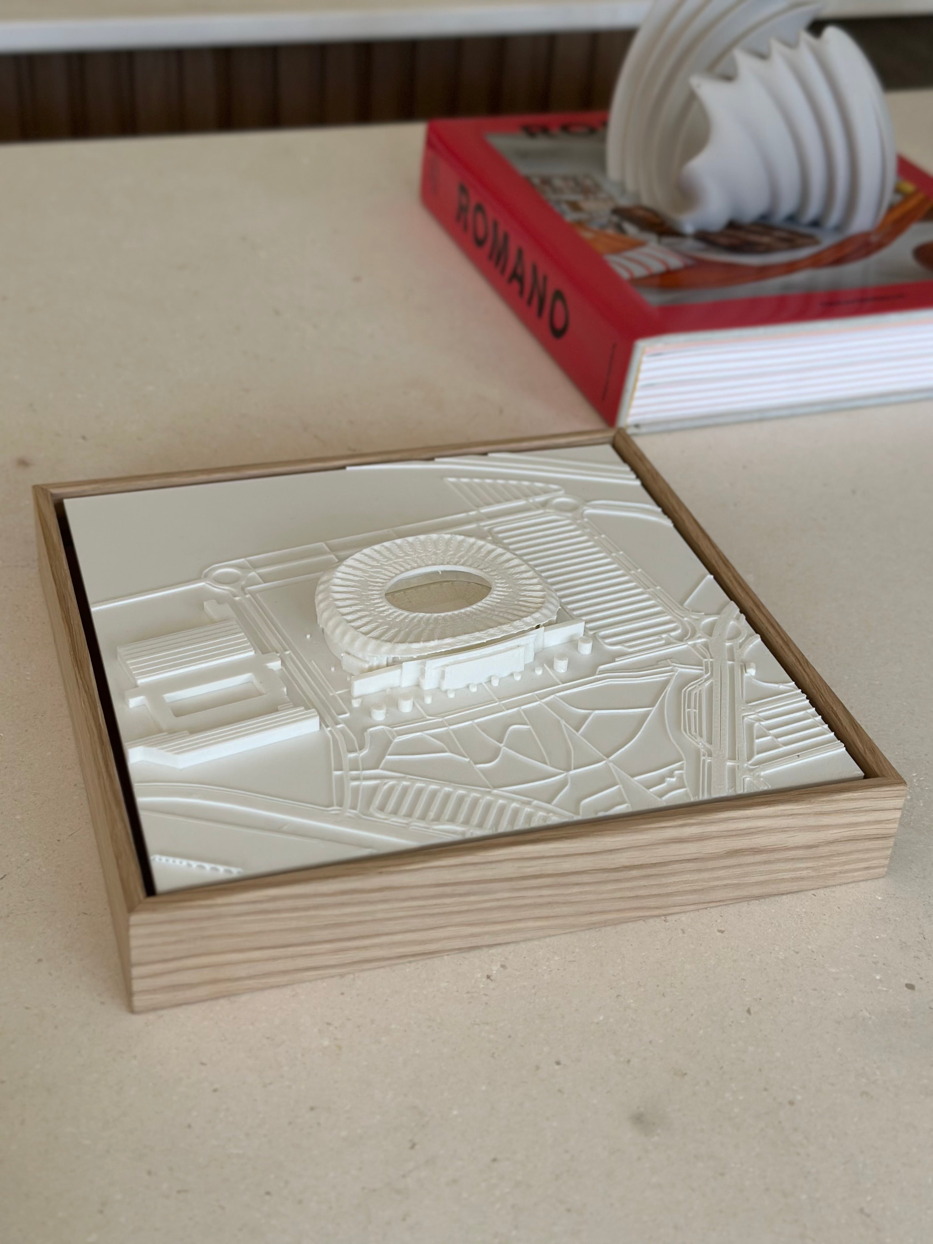 Madrid · Metropolitano Compact mapa 3D en relieve