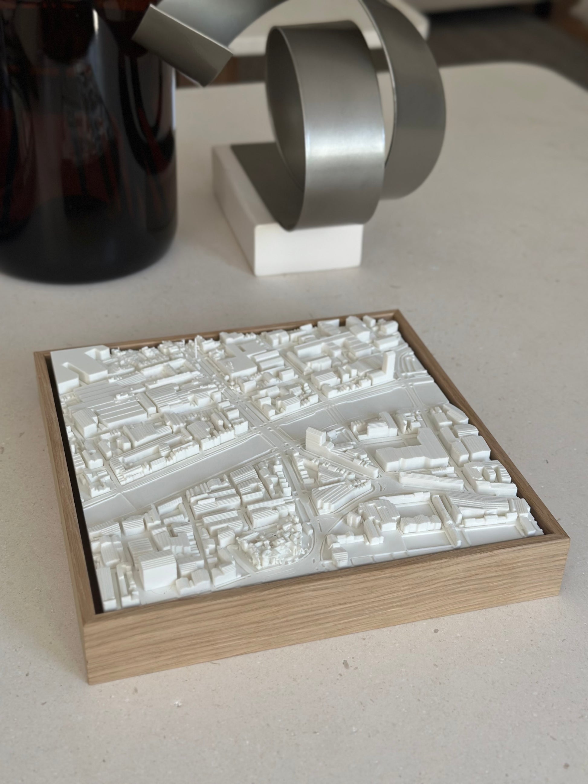 Dublin Compact mapa 3D en relieve