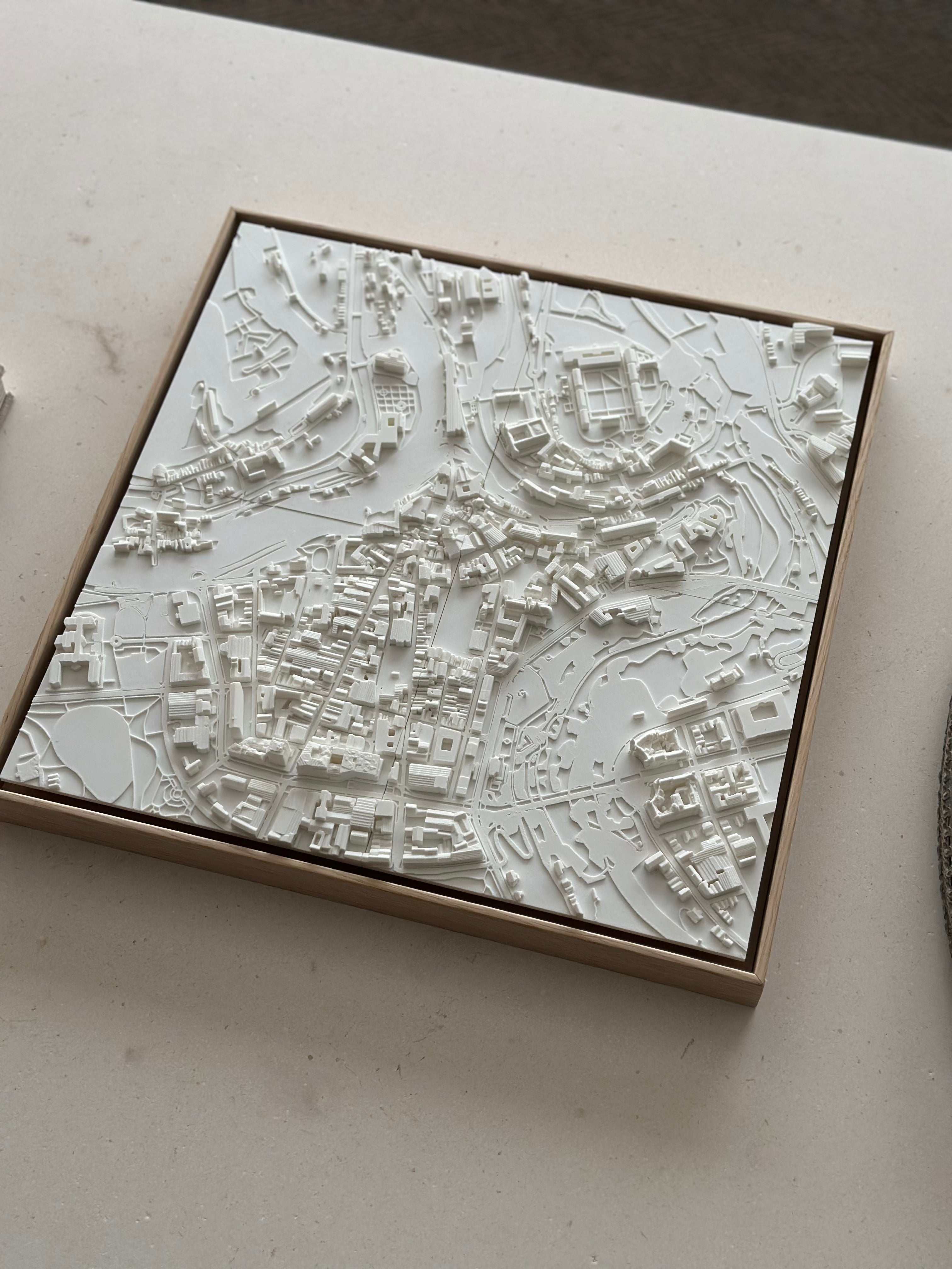 Luxemburgo Moderate mapa 3D en relieve