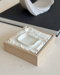 3D city map art in a wooden frame featuring a stadium, modern home decor piece